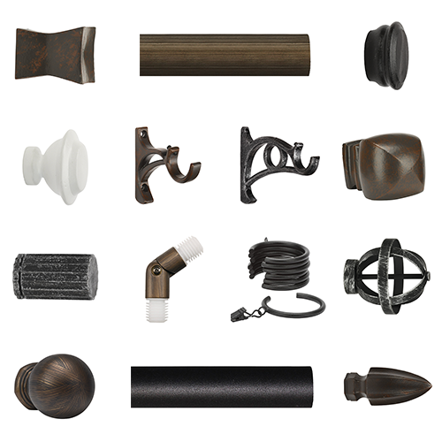 Wrought Iron Curtain Rods | Wrought Iron Drapery Hardware | DRD