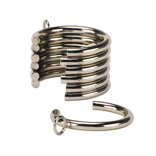 polished nickel Kirsch 1" Designer Metals C-Rings