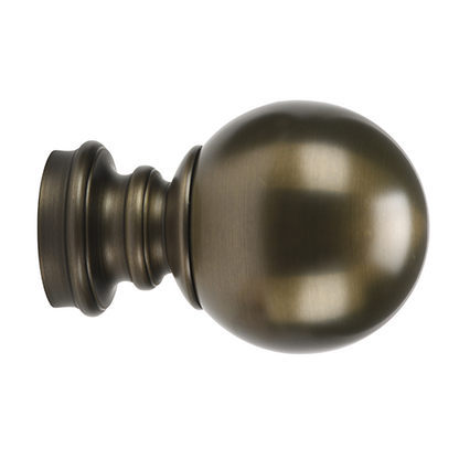 elegant brass Kirsch 1 3/8" Designer Metals Pandora finial